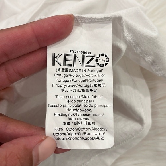 KENZO Paradise Graphic Print Eye White Short Sleeve Tee - Picture 11 of 13